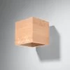 Sollux QUAD Moderne Holz Wandleuchte Natur 10x10cm 1-flg. G9