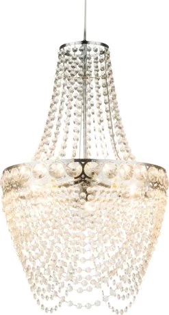 Globo Stromboli Hänge Kronleuchter Chrom, Klar 3x E27 Dimmbar 38x150cm -Beleuchtung Rabatte 16011 b 001