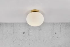 Nordlux ALTON Deckenleuchte Messing, Opal Weiß E27 Dimmbar 27,5x27,5x24cm -Beleuchtung Rabatte 2010506001am