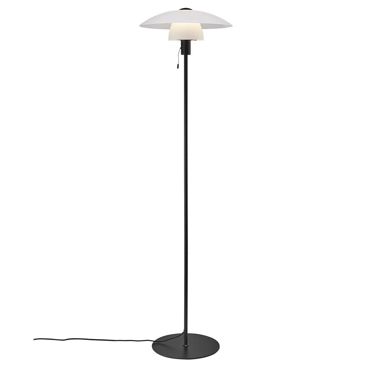 Nordlux VERONA Stehlampe Schwarz, Opal Weiß E27 Mit Schalter 40x40x150cm 1 Nordlux VERONA Stehlampe Schwarz, Opal Weiß E27 Mit Schalter 40x40x150cm
