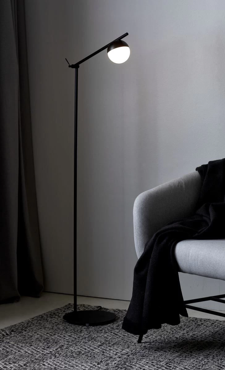 Nordlux CONTINA Stehlampe Schwarz, Opal Weiß G9 Mit Kabelschalter 35,5x25x139,5cm 2 Nordlux CONTINA Stehlampe Schwarz, Opal Weiß G9 Mit Kabelschalter 35,5x25x139,5cm – Bild 2