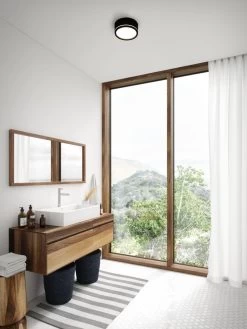 Nordlux Smart Home AVASMART LED Deckenleuchte Außen Schwarz, Opal Weiß 600lm IP54 App Steuerbar 20x20cm -Beleuchtung Rabatte 2019016003 3am