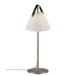 Dftp STRAP Tischlampe Nickel, Opal Weiß G9 Mit Kabelschalter 16,5x16,5x43,7cm -Beleuchtung Rabatte 2020025001 2