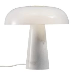 Dftp GLOSSY Tischlampe Opal Weiss Marmor E27 Mit Kabelschalter 32x32x32cm -Beleuchtung Rabatte 2020505001 1