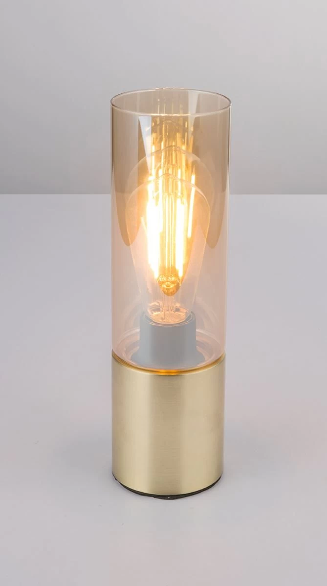 Globo Annika Tischleuchte Messing Matt E27 9x30cm 5 Globo Annika Tischleuchte Messing Matt E27 9x30cm – Bild 5