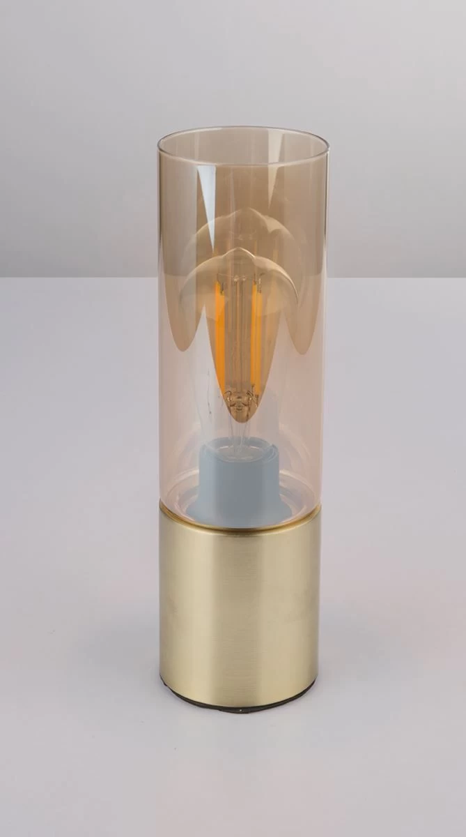 Globo Annika Tischleuchte Messing Matt E27 9x30cm 6 Globo Annika Tischleuchte Messing Matt E27 9x30cm – Bild 6