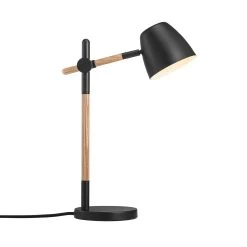 Nordlux THEO Tischlampe Schwarz Holz GU10 Mit Kabelschalter 33x15x42,7cm -Beleuchtung Rabatte 2112645003