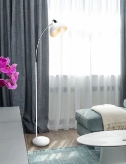 Globo Anita Stehleuchte Weiß, Blattsilber E27 Mit Schalter 50x23x155cm -Beleuchtung Rabatte 24703sw am