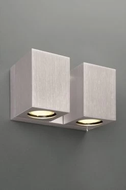 Massive Top Selection Energiespar-Wandspot Tara 2-flg. Indoor Aluminium