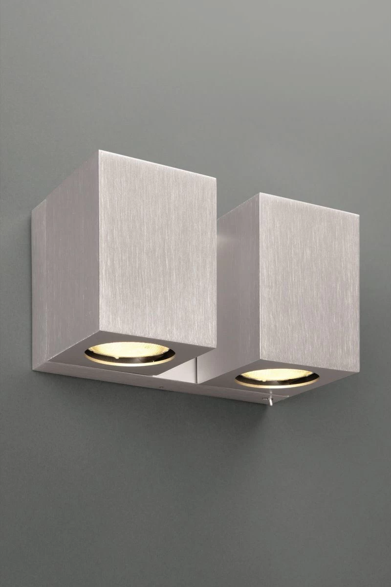 Massive Top Selection Energiespar-Wandspot Tara 2-flg. Indoor Aluminium 1 Massive Top Selection Energiespar-Wandspot Tara 2-flg. Indoor Aluminium