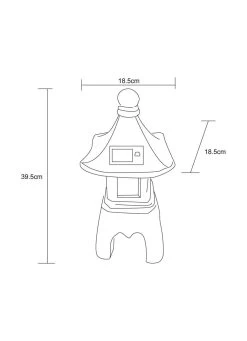 LED Solarleuchte Pagode Tempel Statue In Steinoptik Grau 18,5x18,5x39,5cm Von Globo -Beleuchtung Rabatte 33567 zld 2