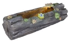 LED Solar Blumentopf In Holzoptik Antik-grau Zum Bepflanzen LBH:44,3x17,3x13,5cm Von Globo -Beleuchtung Rabatte 33657 a