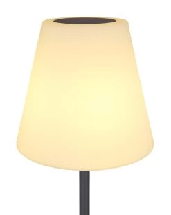 RGBW LED Solar Stehleuchte 34x150cm Metall Kunststoff Schwarz Matt Opal Von Globo -Beleuchtung Rabatte 33897 e 001