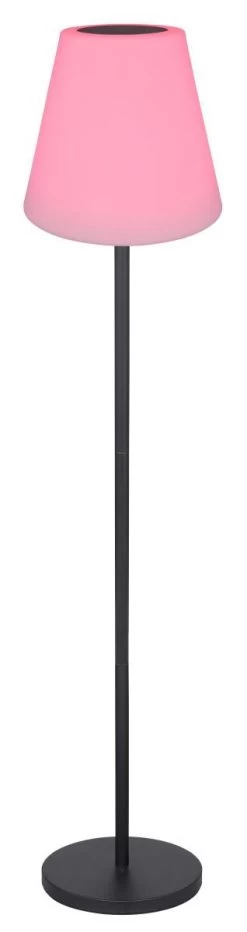 RGBW LED Solar Stehleuchte 34x150cm Metall Kunststoff Schwarz Matt Opal Von Globo -Beleuchtung Rabatte 33897 f 001