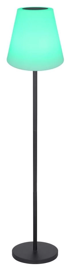 RGBW LED Solar Stehleuchte 34x150cm Metall Kunststoff Schwarz Matt Opal Von Globo -Beleuchtung Rabatte 33897 g 002