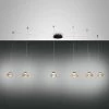 LED Hängeleuchte Schwarz Amber Fabas Luce Smartluce Arabella 350cm 6-flg. 4320lm Dimmbar