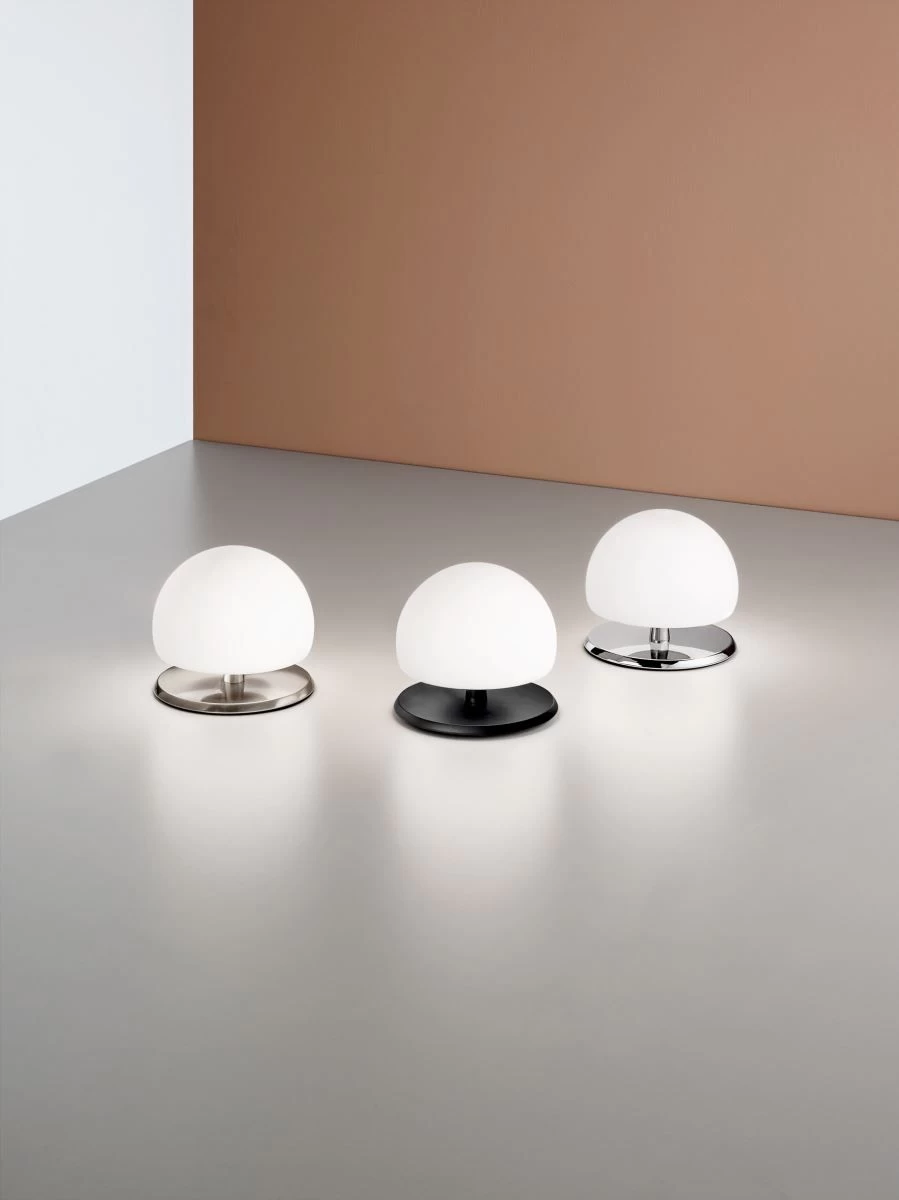 LED Tischleuchte Chrom Weiß Fabas Luce Morgana G9 220lm 2 LED Tischleuchte Chrom Weiß Fabas Luce Morgana G9 220lm – Bild 2