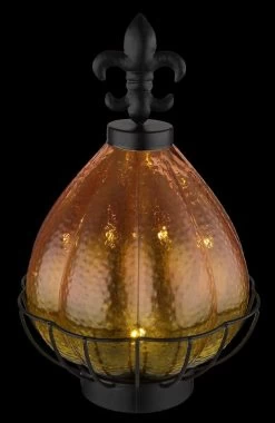 LED Solar Tischleuchte Glastropfen In Metallkäfig, Orange Schwarz-matt 17x25cm Von Globo 7 LED Solar Tischleuchte Glastropfen In Metallkäfig, Orange Schwarz-matt 17x25cm Von Globo -Beleuchtung Rabatte 36133 ax