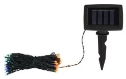 Globo SOLAR Lichterkette Kunststoff Schwarz 100x RGB LED