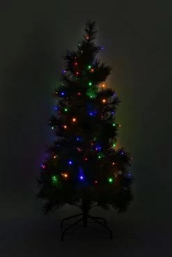 Globo SOLAR Lichterkette Kunststoff Schwarz 100x RGB LED -Beleuchtung Rabatte 36820 sa