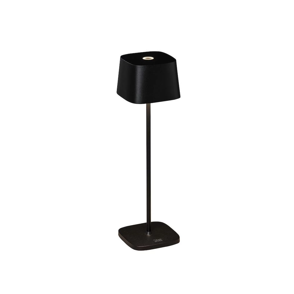 KONSTSMIDE Capri LED USB Akku Tischleuchte Schwarz Dimmbar 2700/3000K