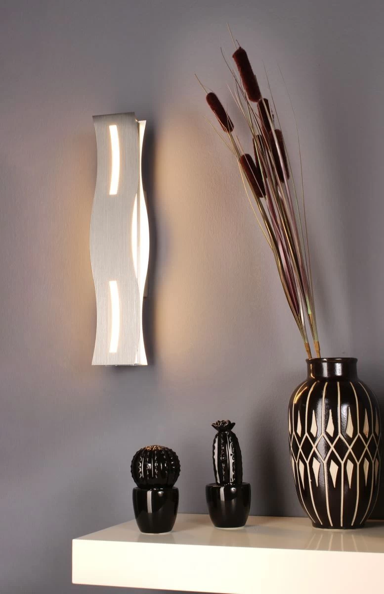 Luce Design Wave LED Wandleuchte Nickel-matt 800lm 3000K 11x13x42,5cm Dimmbar 2 Luce Design Wave LED Wandleuchte Nickel-matt 800lm 3000K 11x13x42,5cm Dimmbar – Bild 2