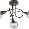 Globo Isla LED Deckenleuchte Bronze, Rauch 3x E14 39x24,6cm
