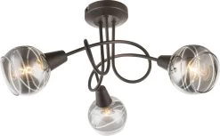 Globo Isla LED Deckenleuchte Bronze, Rauch 3x E14 39x24,6cm