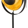 Globo Xirena Tischleuchte Schwarz, Gold E27 Mit Schalter 31,5x25,5x56,5cm