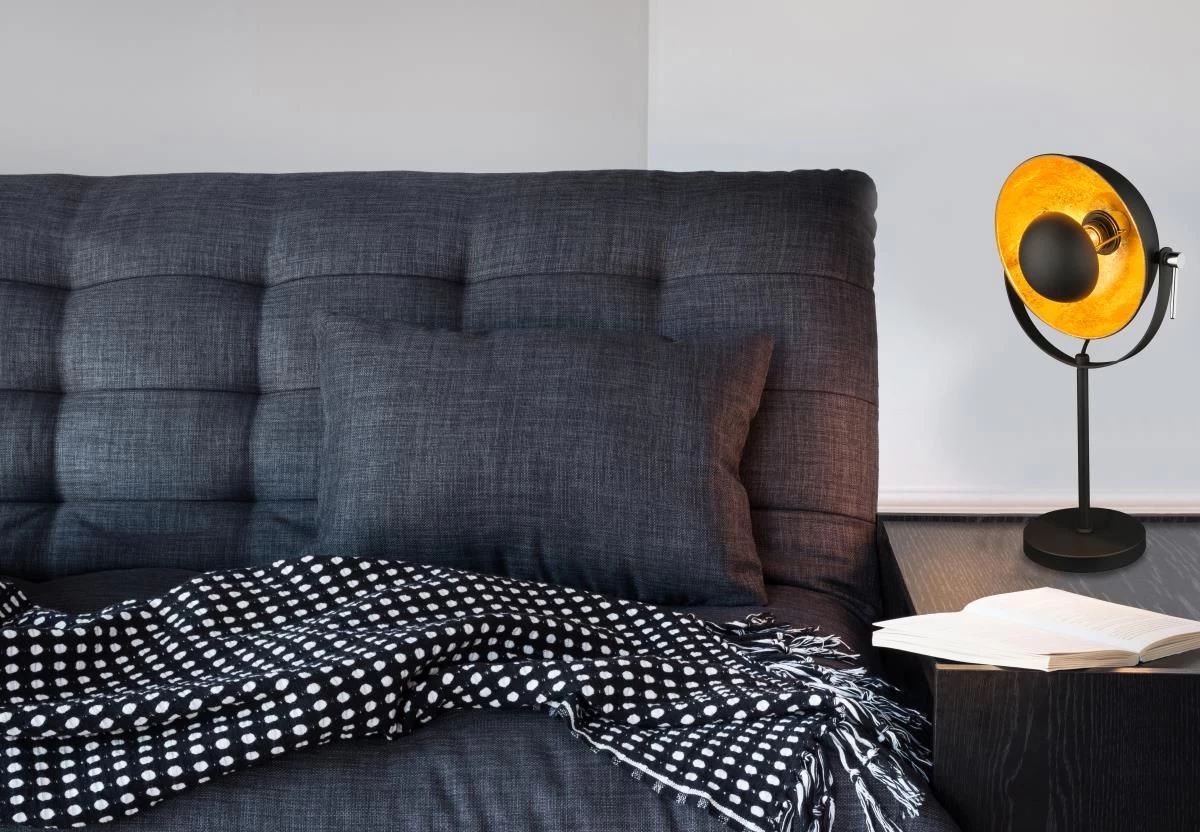 Globo Xirena Tischleuchte Schwarz, Gold E27 Mit Schalter 31,5x25,5x56,5cm 4 Globo Xirena Tischleuchte Schwarz, Gold E27 Mit Schalter 31,5x25,5x56,5cm – Bild 4