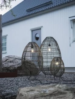 Terrassen Stehleuchte Inkl. 2,5m Kabel PR Home Hanoi 80x45cm Kunststoff Rattan Natur Braun -Beleuchtung Rabatte 64100 9 2 1