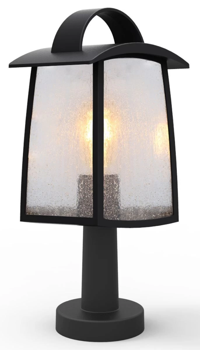 Lutec Kelsey Sockelleuchte Schwarz IP44 E27 20,5x21,5x44,5cm 1 Lutec Kelsey Sockelleuchte Schwarz IP44 E27 20,5x21,5x44,5cm