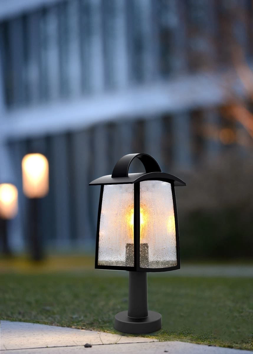 Lutec Kelsey Sockelleuchte Schwarz IP44 E27 20,5x21,5x44,5cm 6 Lutec Kelsey Sockelleuchte Schwarz IP44 E27 20,5x21,5x44,5cm – Bild 6