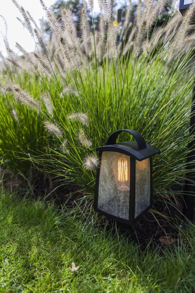 Lutec Kelsey Sockelleuchte Schwarz IP44 E27 20,5x21,5x44,5cm 2 Lutec Kelsey Sockelleuchte Schwarz IP44 E27 20,5x21,5x44,5cm – Bild 2