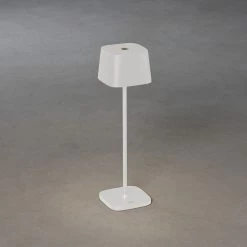 KONSTSMIDE Capri LED USB Akku Tischleuchte Weiss Dimmbar 2700/3000K -Beleuchtung Rabatte 7814 250.p.4.0