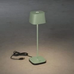 KONSTSMIDE Capri LED USB Akku Tischleuchte Grün/grau Dimmbar 2700/3000K -Beleuchtung Rabatte 7814 630.p.5.0