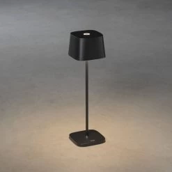 KONSTSMIDE Capri LED USB Akku Tischleuchte Schwarz Dimmbar 2700/3000K -Beleuchtung Rabatte 7814 750.p.1.0