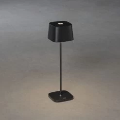 KONSTSMIDE Capri LED USB Akku Tischleuchte Schwarz Dimmbar 2700/3000K -Beleuchtung Rabatte 7814 750.p.3.0