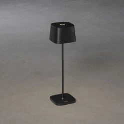 KONSTSMIDE Capri LED USB Akku Tischleuchte Schwarz Dimmbar 2700/3000K -Beleuchtung Rabatte 7814 750.p.4.0