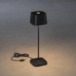 KONSTSMIDE Capri LED USB Akku Tischleuchte Schwarz Dimmbar 2700/3000K -Beleuchtung Rabatte 7814 750.p.5.0