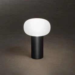 KONSTSMIDE Antibes Akku Tischleuchte IP54 Schwarz Dimmbar 2700/3000/4000K+RGB -Beleuchtung Rabatte 7826 752.f.1.0