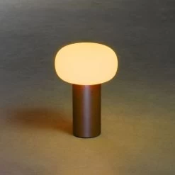 KONSTSMIDE Antibes Akku Tischleuchte IP54 Rostfarben Dimmbar 2700/3000/4000K+RGB -Beleuchtung Rabatte 7826 972.f.3.0