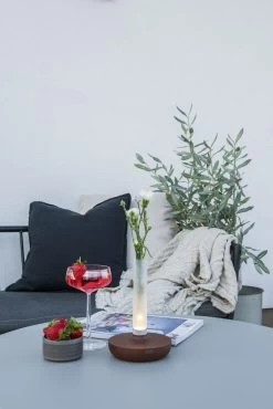 KONSTSMIDE Biarritz Akku Tischleuchte IP54 Rostfarben Dimmbar 1800/3000/4000K -Beleuchtung Rabatte 7827 973.s.2.0