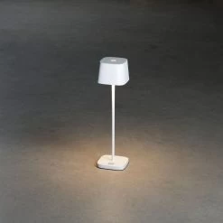 KONSTSMIDE Capri Mini LED USB Akku Tischleuchte Weiss Dimmbar 2200/3000K -Beleuchtung Rabatte 7829 250.f.1.0