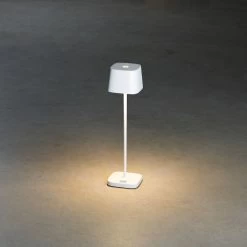 KONSTSMIDE Capri Mini LED USB Akku Tischleuchte Weiss Dimmbar 2200/3000K -Beleuchtung Rabatte 7829 250.f.4.0