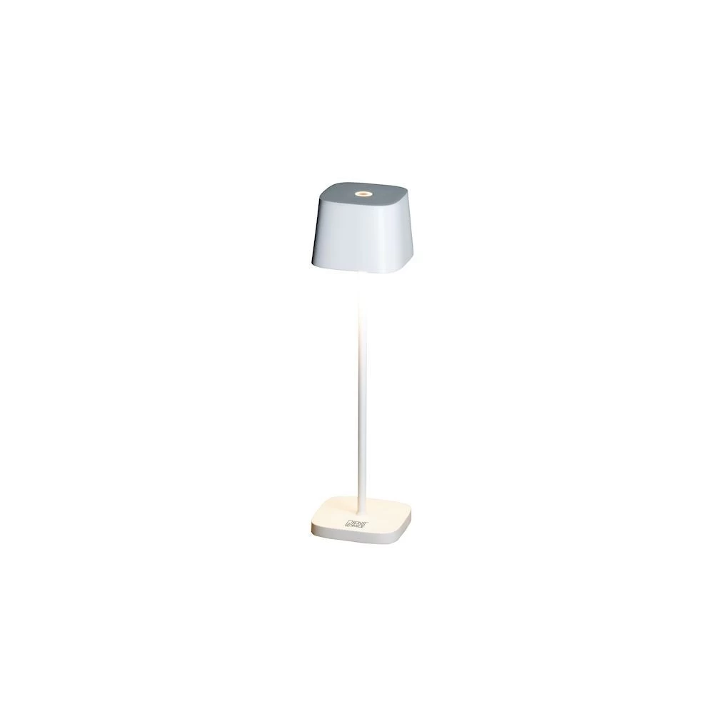 KONSTSMIDE Capri Mini LED USB Akku Tischleuchte Weiss Dimmbar 2200/3000K