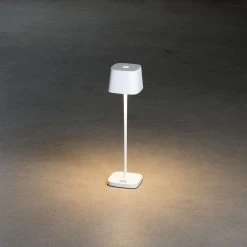 KONSTSMIDE Capri Mini LED USB Akku Tischleuchte Weiss Dimmbar 2200/3000K -Beleuchtung Rabatte 7829 250.p.1.0