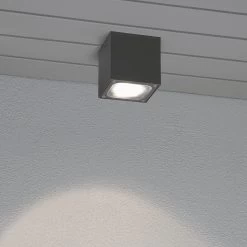 KONSTSMIDE Cesena High Power LED Decken Aufbauleuchte Außen Anthrazit Eckig -Beleuchtung Rabatte 7852 370.p.1.cesena
