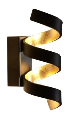 Luce Design Helix LED Wandleuchte Gold, Schwarz 450lm 3000K 15x26x13cm