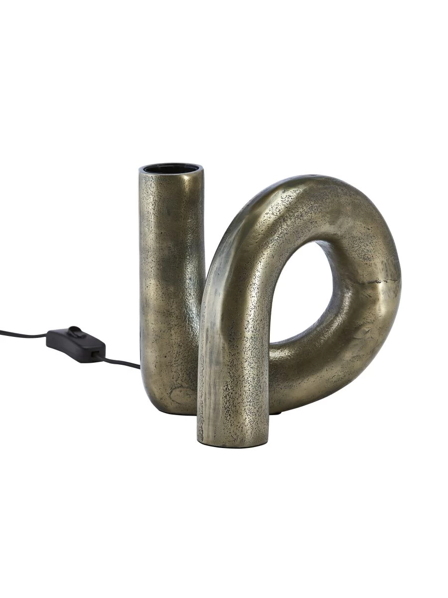 PR Home Notice Swirl Tischleuchte Skulptur Metall Antik Messing Farbend E27 18x15x15cm 1 PR Home Notice Swirl Tischleuchte Skulptur Metall Antik Messing Farbend E27 18x15x15cm